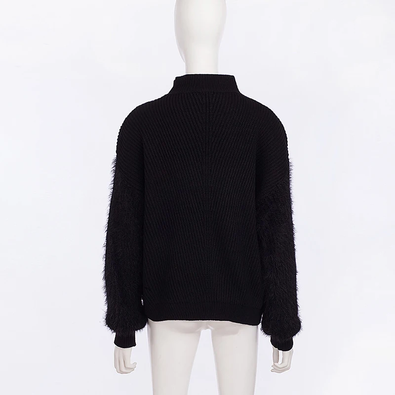 

2019 Women Autumn Winter Casual O Neck Solid Long Sleeve Loose Fashion Streetwear All-match Knitted Pullovers Sweater SJ4051M