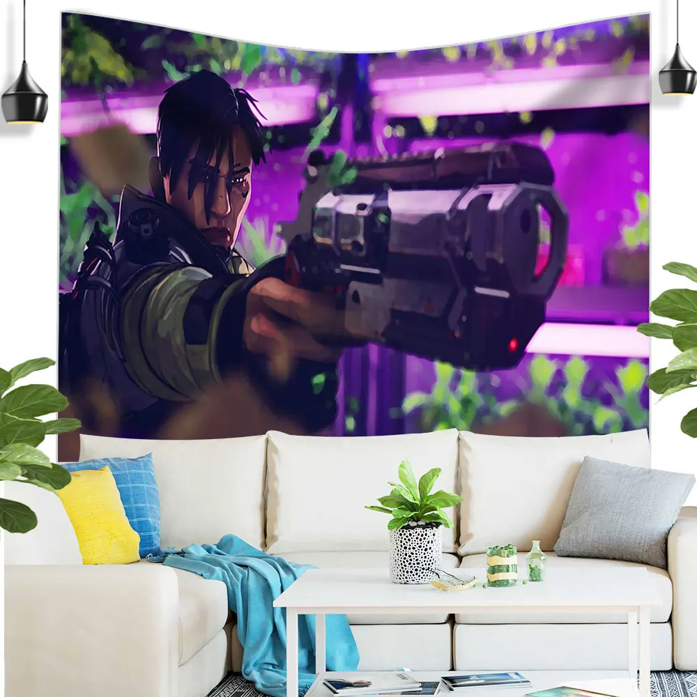 

Game Role Print Tapestry New Year's Gift Room Decor Games Anime Cool Cute Girl Science Fiction Home Game Wall Decor Tapiz Pared