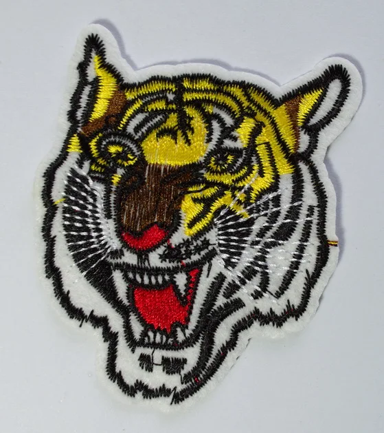 Hot! Tiger ANIMAL Embroidered Iron On Applique Patch Forest Animals (≈ 6.5 * 8 cm)