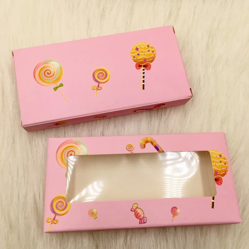 Pink Candy Быстрая рождественские Ресницы упаковка 50 шт./лот 100 шт./лот для 27 мм 25 мм норковые ресницы коробка - Цвет: Pink Candy