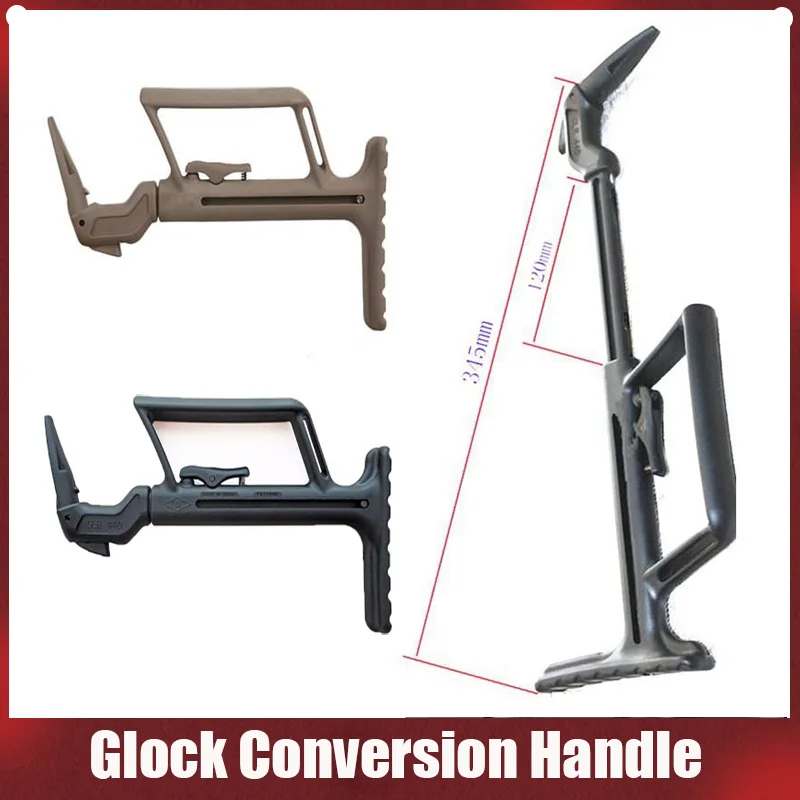 

Airsoft Auxiliary Adapter Carbine Glock Conversion Stability Handle Support Buttstock to Carbine For Glock Holster