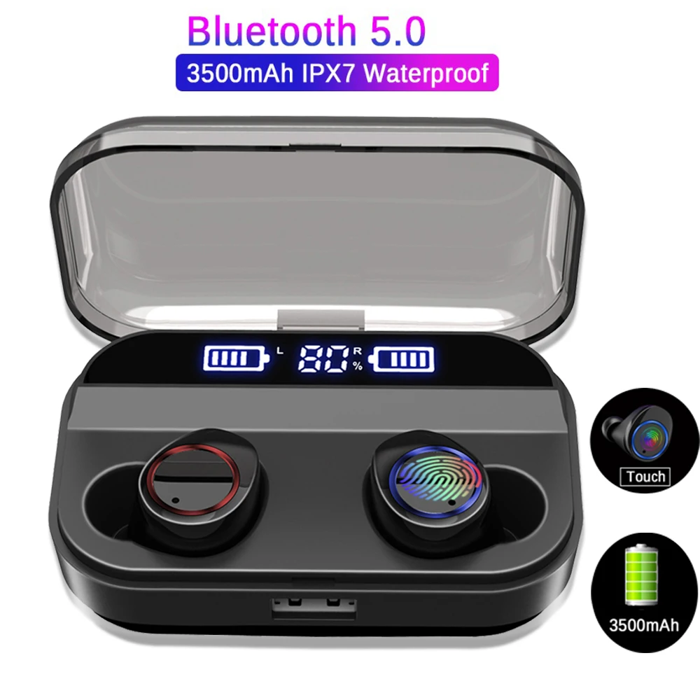 4000 мАч зарядный чехол TWS Bluetooth 5 0 наушники гарнитуры светодиодный дисплей