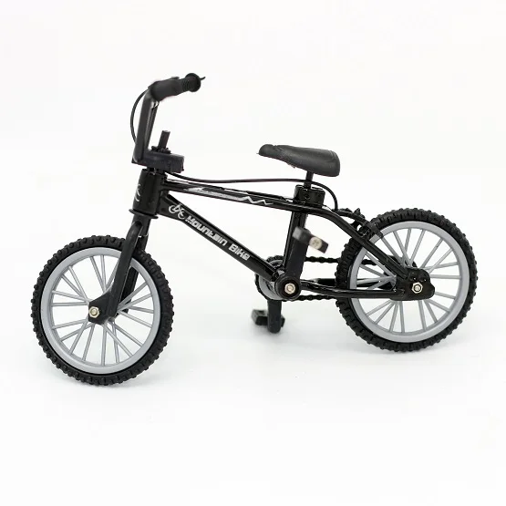 Высокое качество палец BMX велосипед игрушки с мини сплава Флик Трикс горный велосипед модель игрушки Дети Мальчики - Цвет: Black