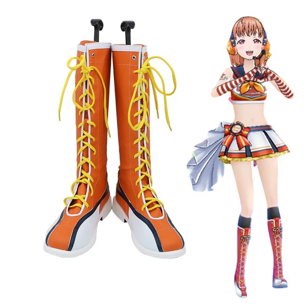 

Унисекс аниме Cos LoveLive! Таками Чика Косплей костюмы ботинки обувь Хэллоуин Рождество Вечеринка Индивидуальный размер