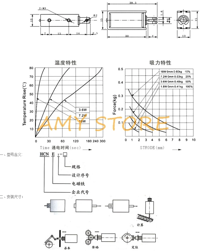HCNE1-0530 12В 24В вытяжной фиксатор/release10мм ход 5N силовой рамы Электромагнит