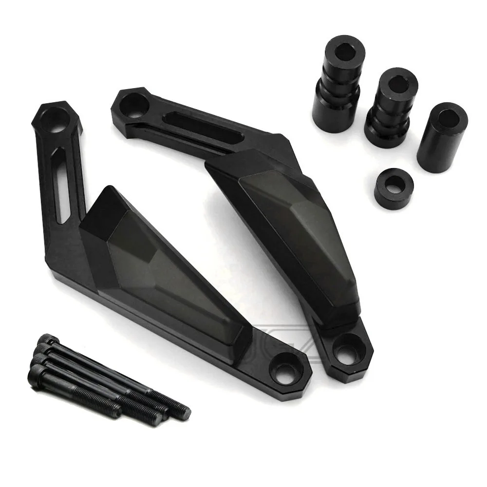 Black CNC алюминиевый двигатель мотоцикла ползунки защита краш-накладка крышка защита от падения щит для Yamaha MT09 - Цвет: Black