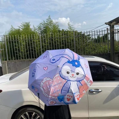 

2021 StarDew automatic umbrella sunshade sunumbrella three fold umbrella cartoon uv protection lovely umbrella folding umbrella