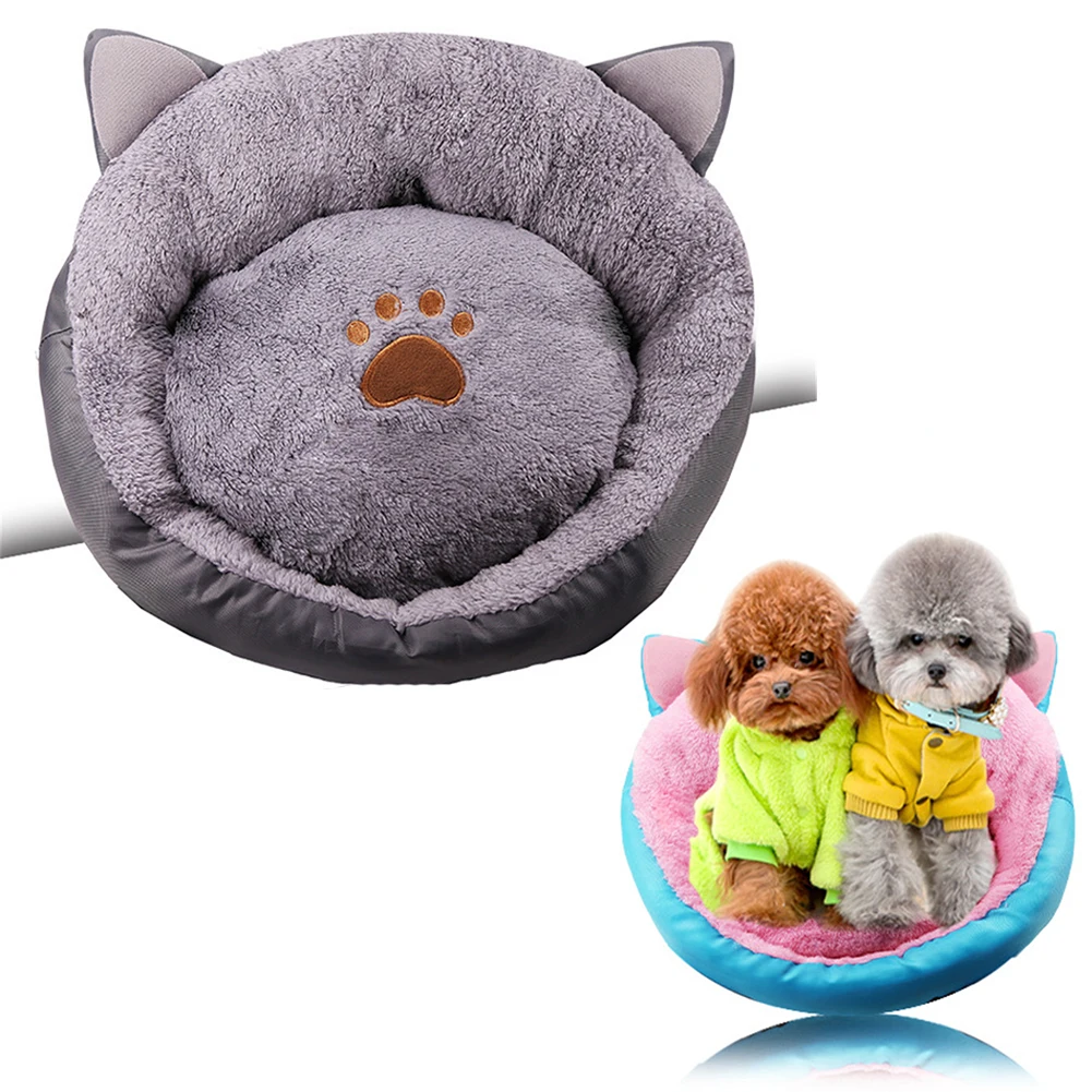 

Round Puppy Kennel Winter Dog Bed Sofa Mats Warm Soft Pet House Cushion Dogs Basket Suitable For Small Medium Large Cat