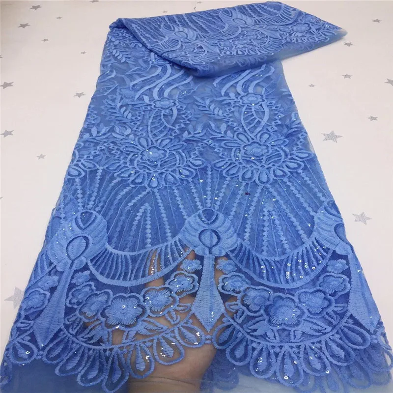 

African sequins Lace Fabric With Sequins Nigerian French Lace Fabrics red 2020 orange High Quality Sequined For Wedding Dress