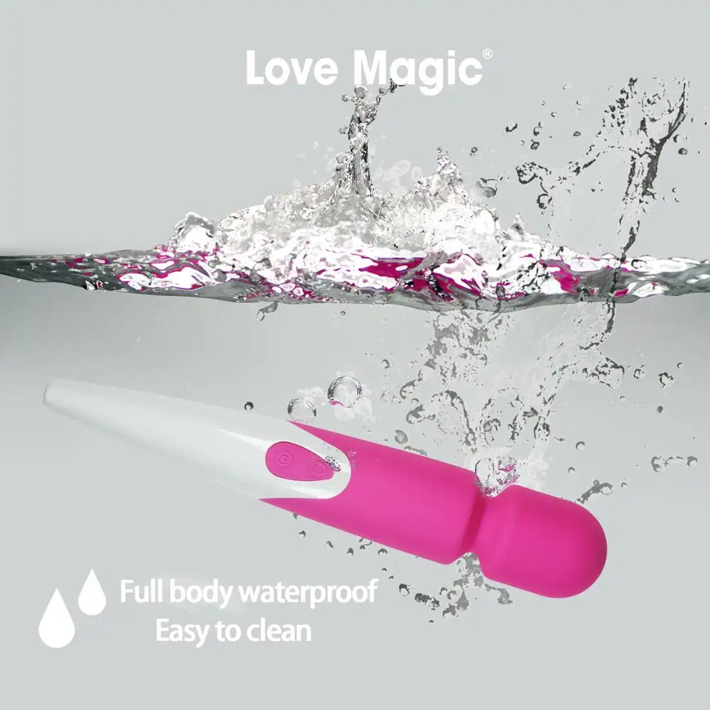 Вибратор массажер для мастурбации Av силиконовый 10-скоростной водонепроницаемый