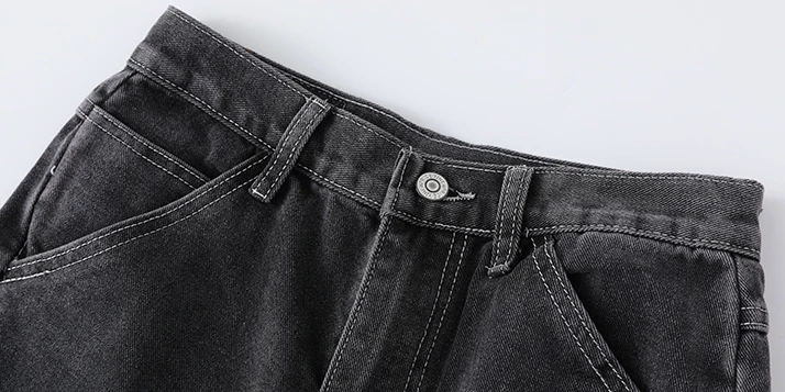 

ZQLZ High Waist Spring Vintage Jeans Women 2021 New Wide Leg Loose Black Trousers Mujer Casual Streetwear Denim Pants Female