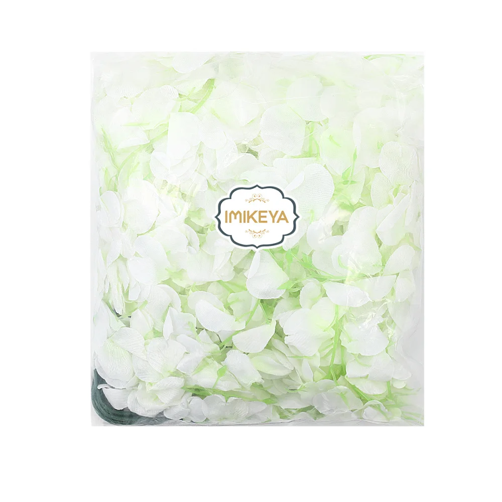 

IMIKEYA 12 Pcs Artificial Silk Wisteria Ivy Vine Garland Simulation Plants Props 90CM for Party Wedding Home Decoration (White)