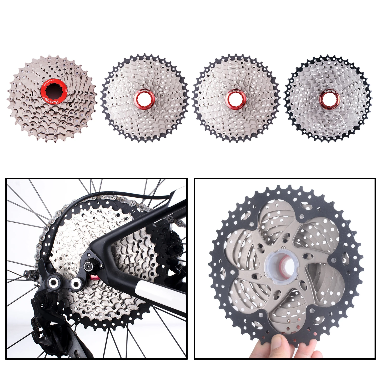 

Mountain Bike Cassette 8 9 10 Speed Freewheel Sprocket 11-32/40/42T for Road