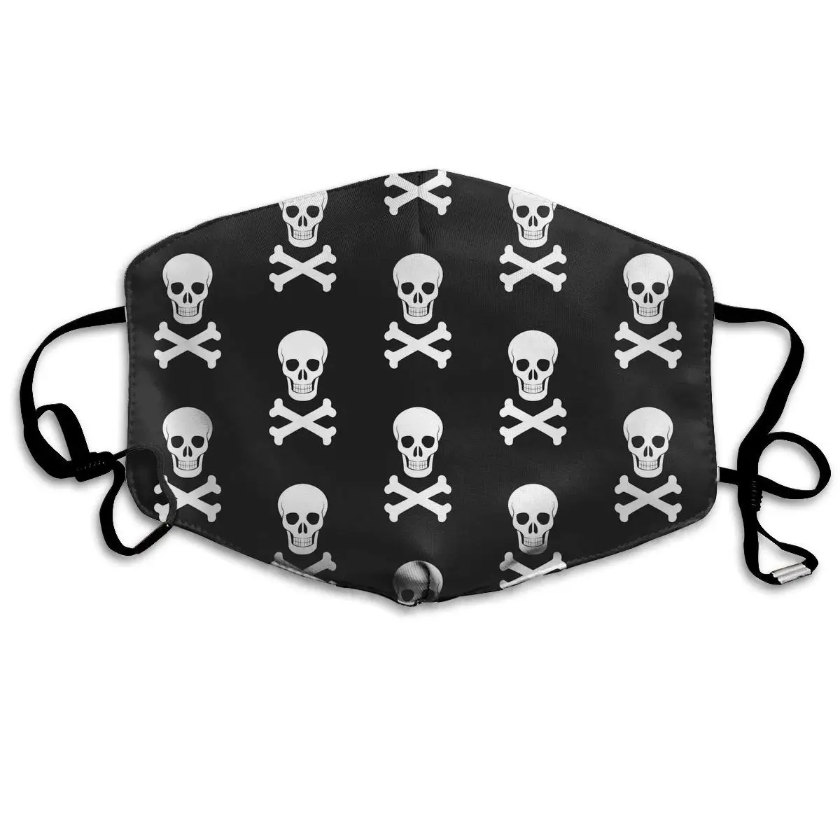 

Halloween Skull And Bones Washable Reusable Mask, Cotton Anti Dust Half Face Mouth Mask For Kids Teens Men Women With