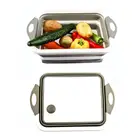 Многофункциональная разделочная доска, складная сливная корзина, портативный кухонный Органайзер