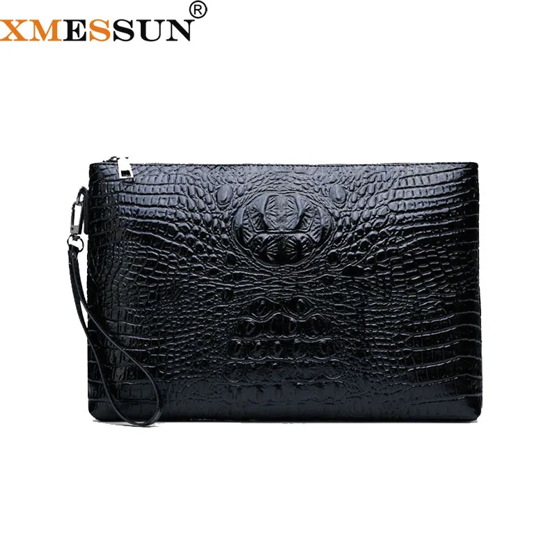 

XMESSUN 2020 New Crocodile Pattern Envelope Bag Women Fashion Trendy Briefcase Pouch High Quality Clutch H359
