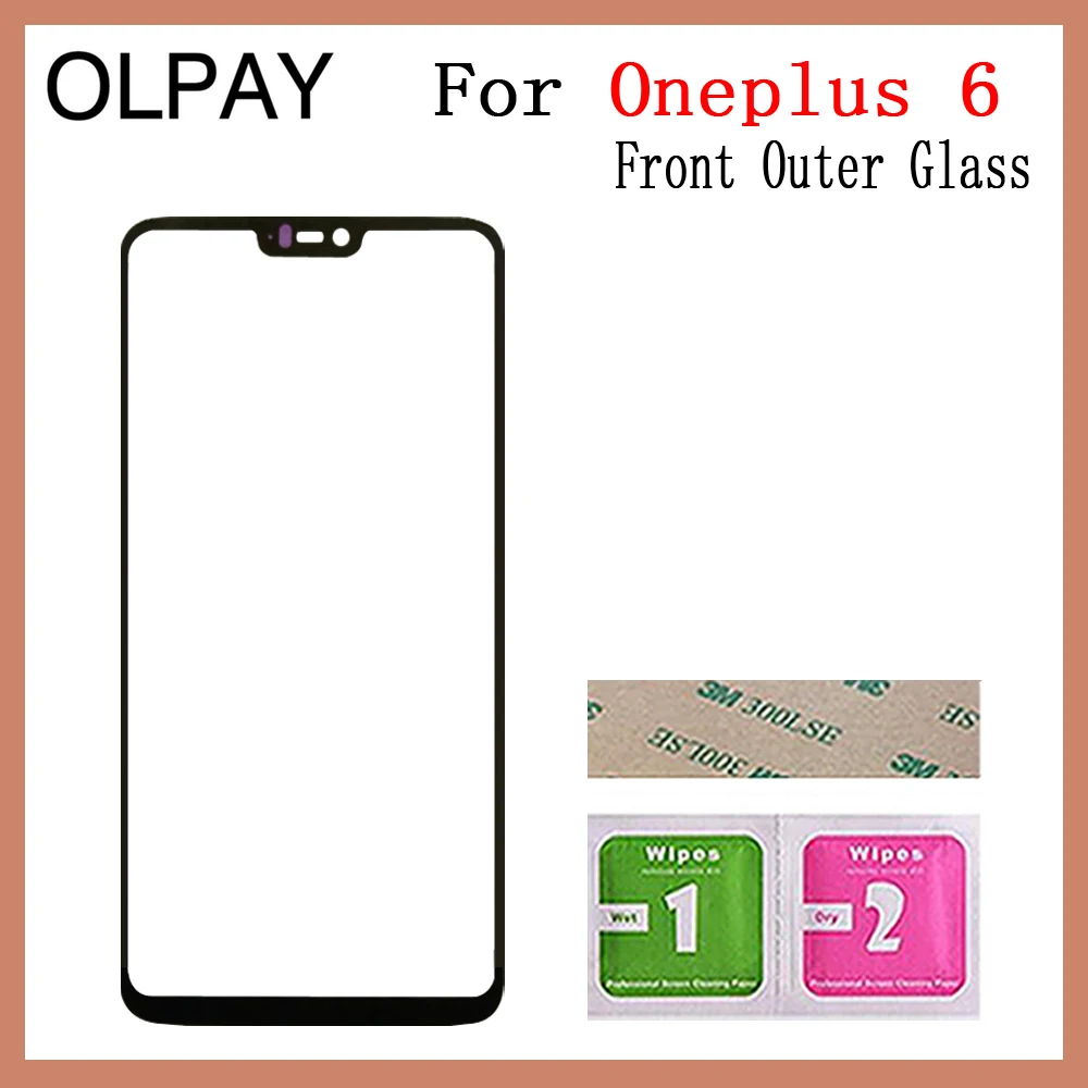 Мобильный сенсорный экран внешнее стекло для Oneplus 5 5T 6 6T 7 сенсорный экран сенсор Передняя панель дигитайзер стеклянная крышка Замена