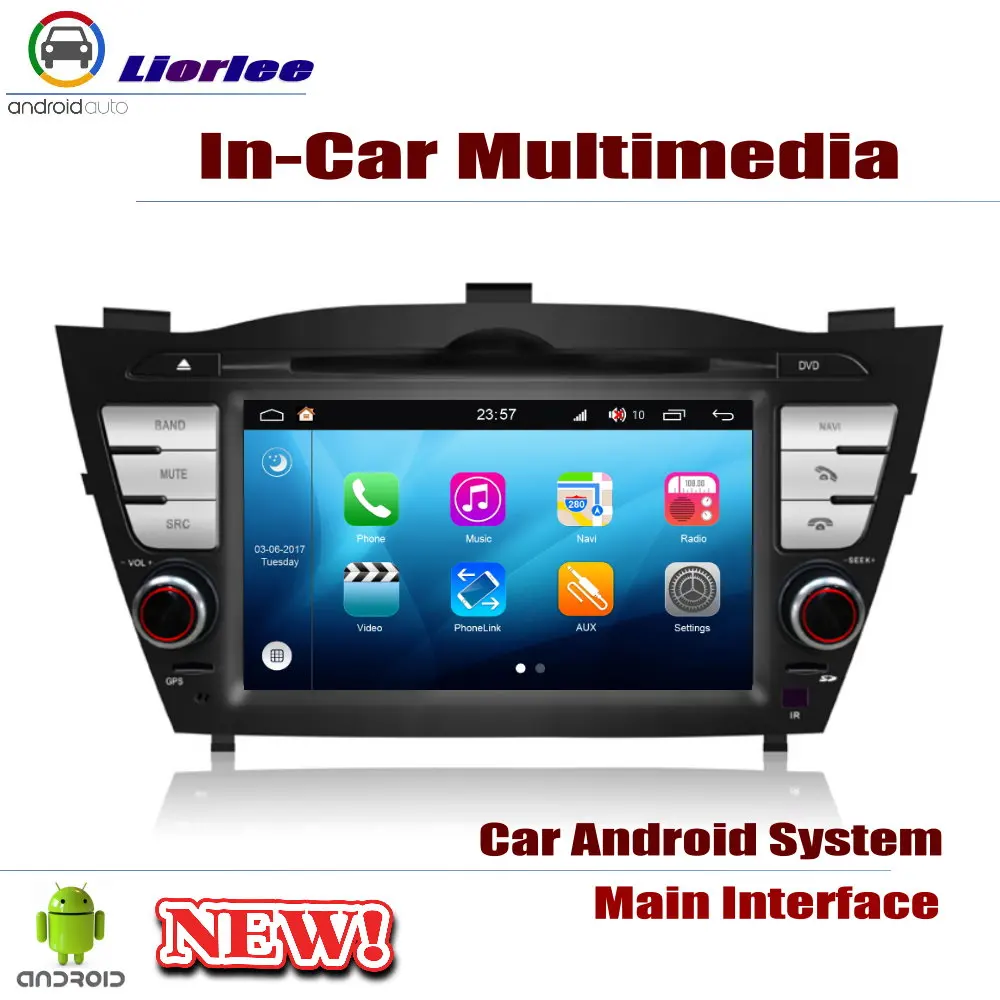 Автомобильный DVD-плеер для Hyundai Tucson (LM) ix ix35 2009-2016 GPS-навигация Android 8 Core A53 процессор