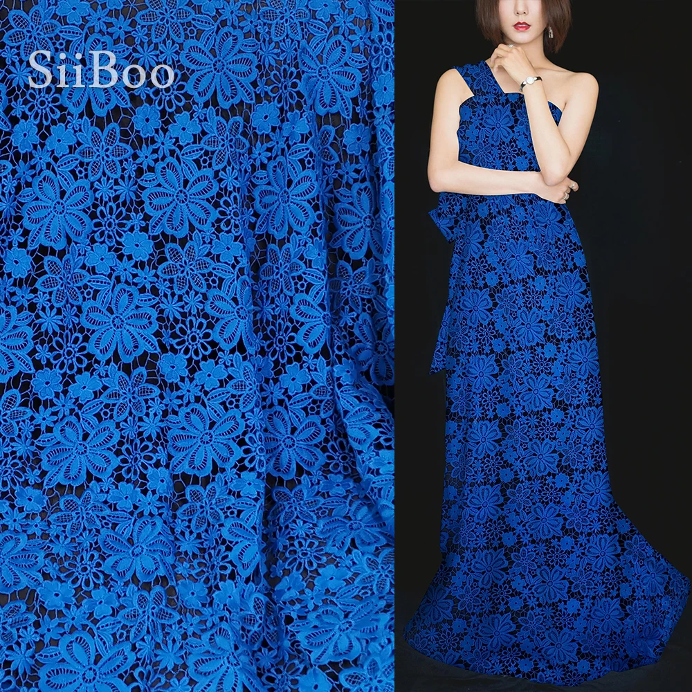 

2019 African best selling high quality guipure lace fabric for women long dress decoration cloth telas con encaje SP5820