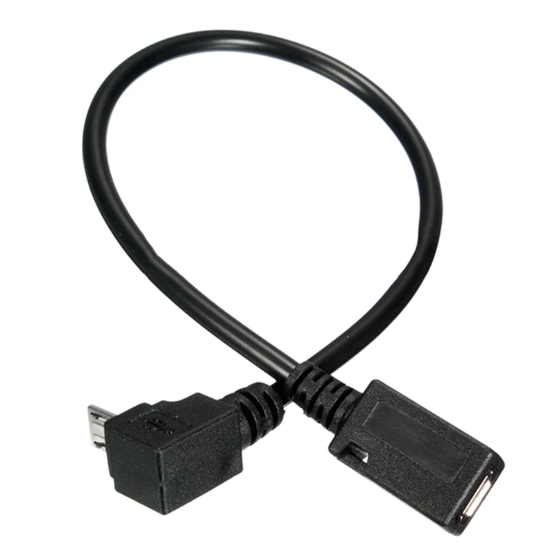 

Кабель-удлинитель micro-USB 5 Pin (штекер-гнездо) с углом 90 градусов