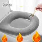 Зимняя накладка теплое сиденье на унитаз года, уплотнительная накладка, коврик для унитаза, удерживает тепло, с ручками, плотная, мягкая, моющаяся, для унитаза