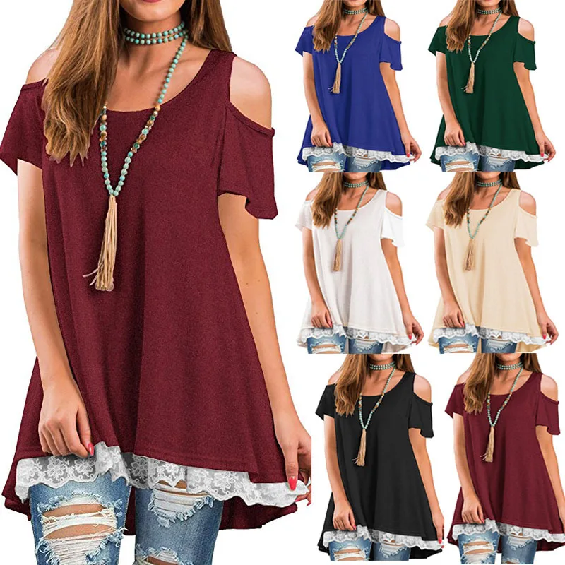 Женское платье для отдыха летнее сексуальное с открытыми плечами круглым