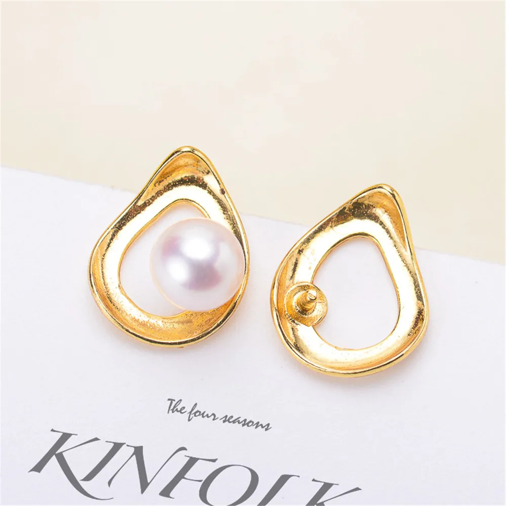

925 Sterling Silver Plating Earrings Pearl Earrings Accessories Findings Earrings Jewelry Parts Fittings Mountings DIY Girl Gift