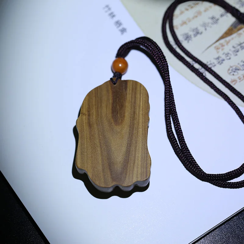 Мужской кулон из цельного дерева в виде дьявола и Будды|Статуи скульптуры| |