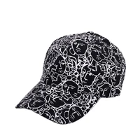 new spring mens womens for baseball cap with graffiti letters pattern adjustable curved brim snapback hat