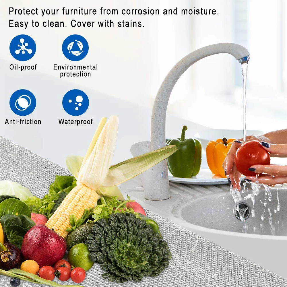 1 рулон кухонная наклейка коврик для стола подкладка полки шкафа буфета