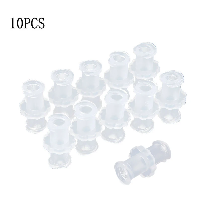 

10PCS Transparent Female To Female Coupler Durable Luer Syringe Connector Plastic for Pneumatic Parts Double Helix Design