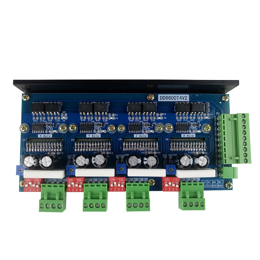 Hot! 4-Axis stepper motor 2-phase stepper motor driver drives 4A 16 subdivision TB6600 DD6600T4V2