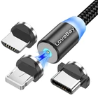 Магнитный USB-кабель Lovebay, светодиодный кабель для быстрой зарядки, Type-C, Micro USB, мобильный телефон, USB-шнур, магнитное зарядное устройство для Iphone, Huawei