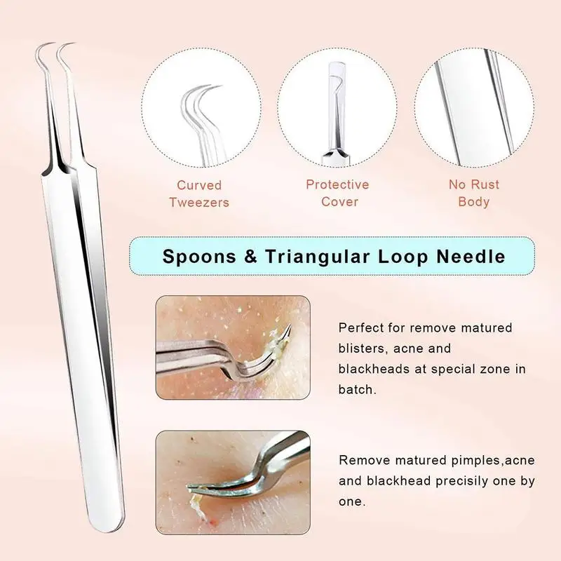 Иглы для удаления черных точек игла прыщей и набор чистки пор | Красота здоровье