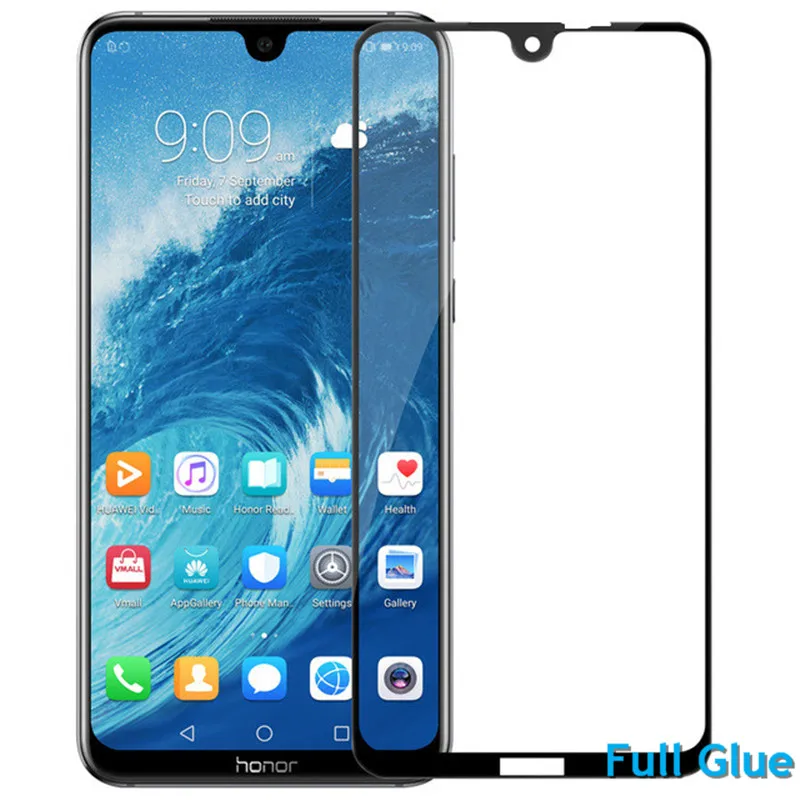 

2PCS Full Glue Screen Protector Huawei Y6S 2019 Tempered Glass Full Cover Glass for Huawei Y6S 2019 9H 2.5D Premium Film Wolfsay