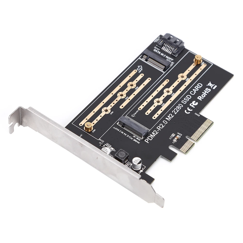 PCIE to M2/M.2 Adapter Add On Card SATA M.2 NVMe SSD NGFF PCI Express 3.0 X4 M Key +B M2 PCI-E | Компьютеры и офис