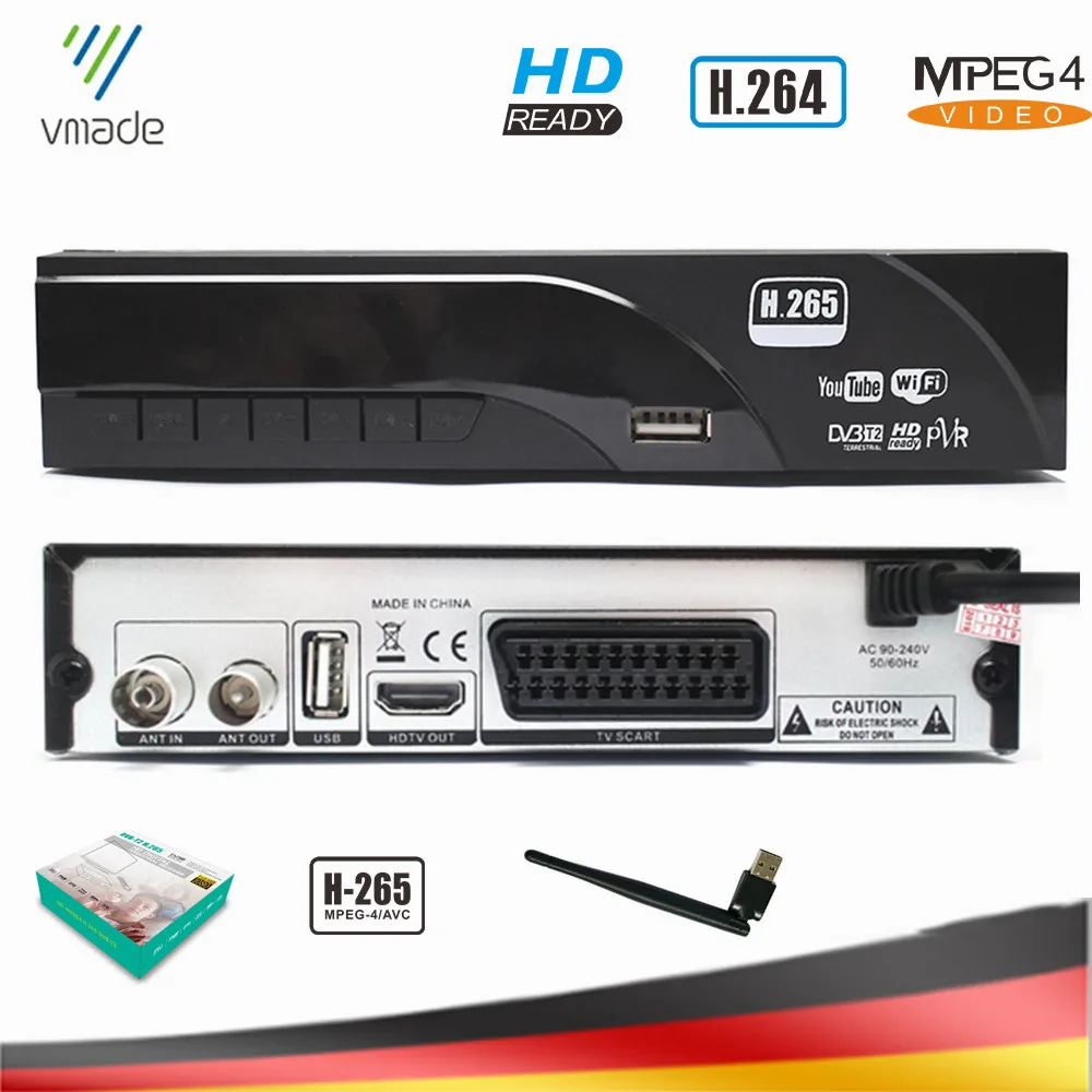 Vmade DVB T2 HD цифровой наземный приемник с поддержкой Youtube H.265/HEVC T горячая Распродажа