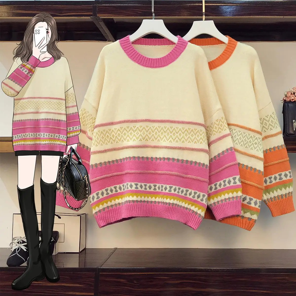 Женский свитер в полоску кардиганы верхняя одежда топы новинка 2021 осенне-зимняя