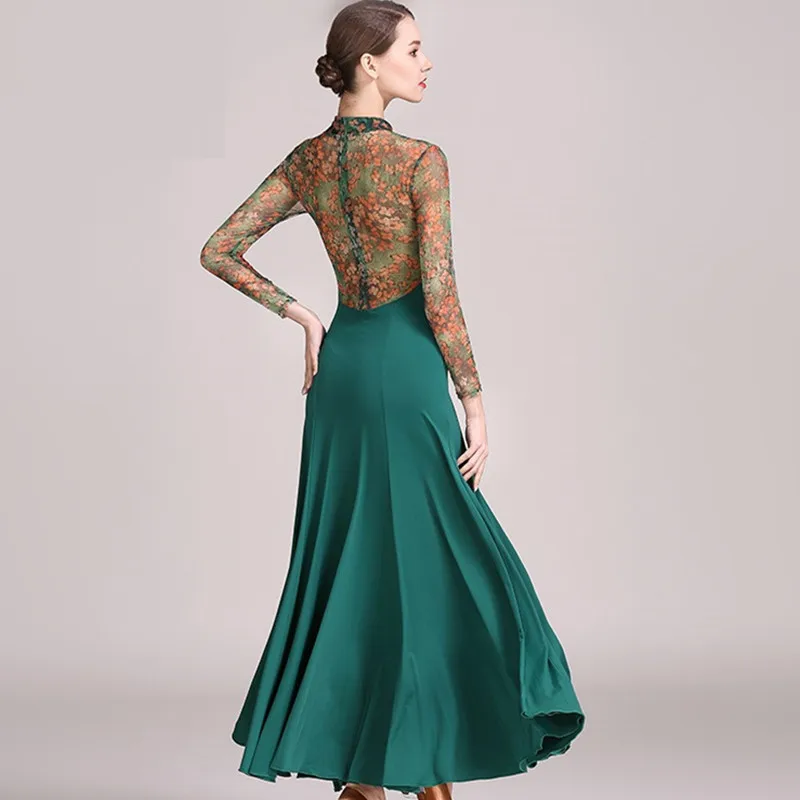 Синие платья для бальных танцев Одежда Waltz Foxtrot современные танцевальные костюмы