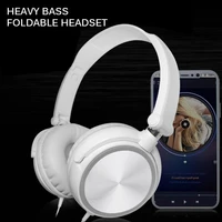 3 5mm wired foldable headphone 3d hifi over ear headsets bass sound music stereo earphone with mic for iphone xiaomi sony huawei
