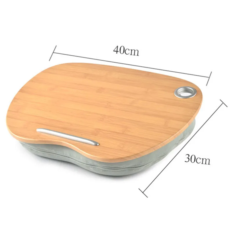 

Laptop Table Multifunction Knee Lap Desk for 14 Inch Computer Phone Flip Portable Outdoor Headrest Office Home Nap Pillow(Grey)