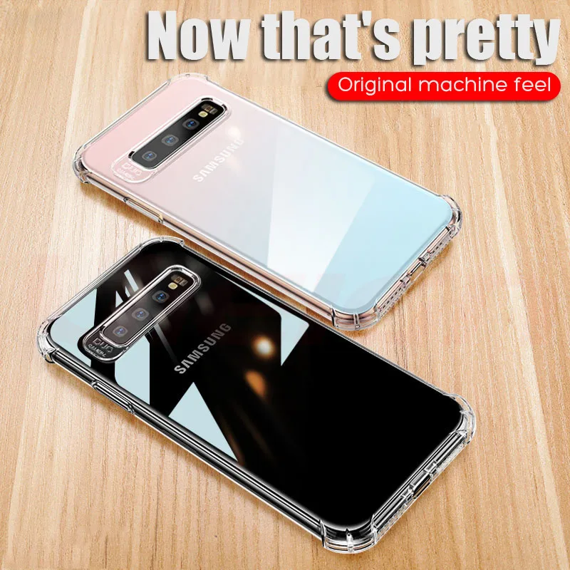 Чехол-накладка из силикона и ТПУ для samsung galaxy S10 S10plus S10e чехол прозрачный мягкий A10
