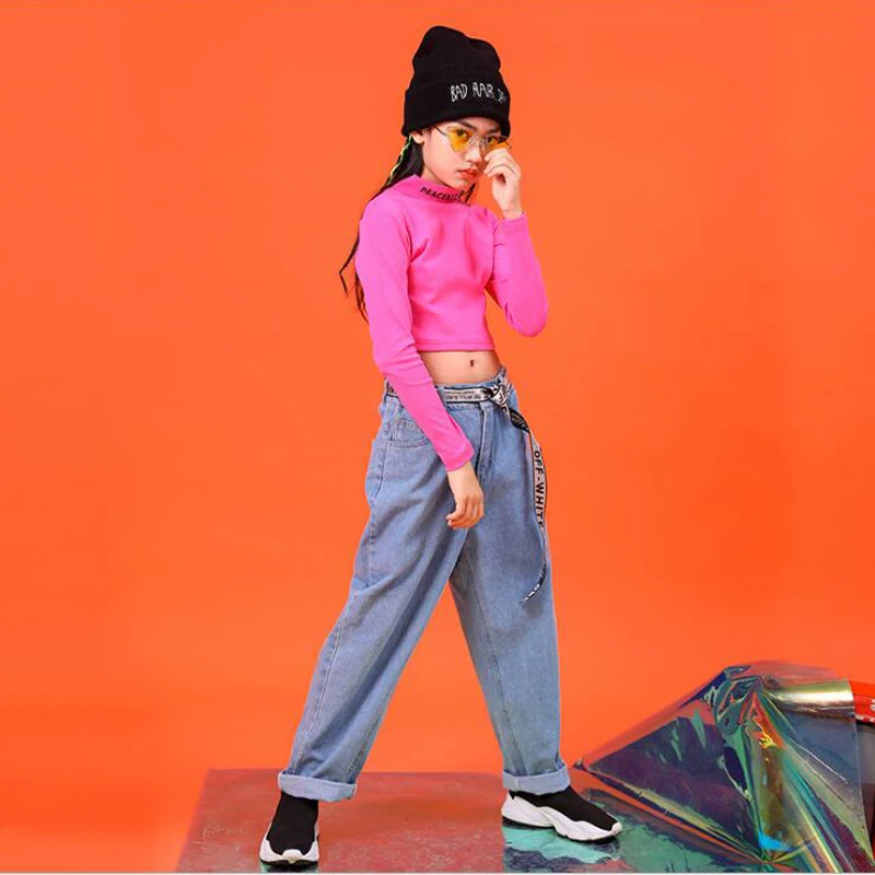 Детская модная одежда в стиле хип хоп толстовка с высоким воротником топ