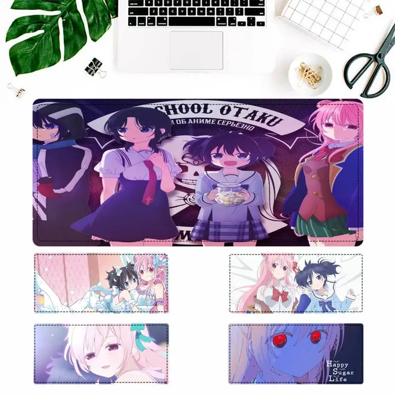 

Trend Happy Sugar Life girl Gaming Mouse Pad Gaming MousePad Large Big Mouse Mat Desktop Mat Computer Mouse pad For Overwatch