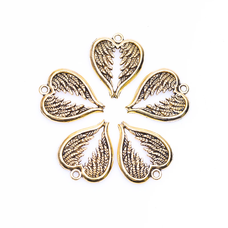 Винтажные подвески из сплава в виде черепа смерти крыльев Ангела соединитель для