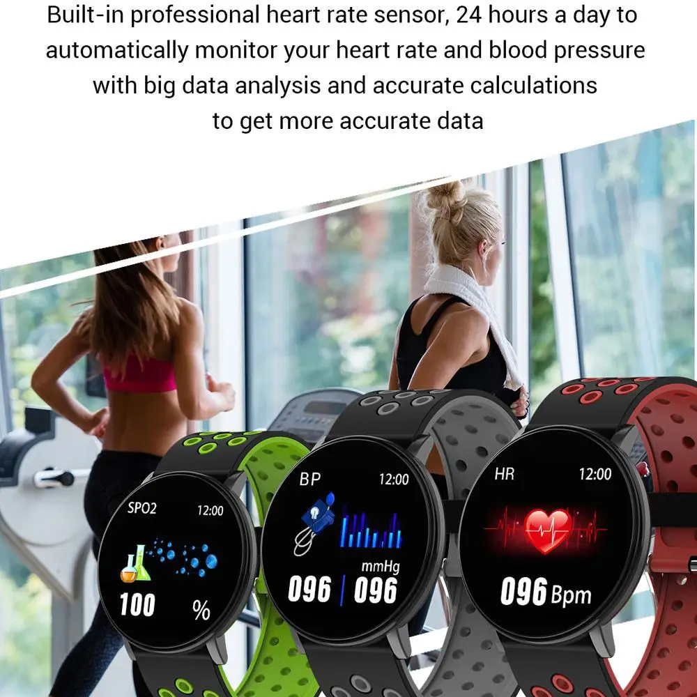 

Smart Watch Blood Pressure Heart Rate Pedometer Fitness Tracker Smart Bracelet Men Women Waterproof Smart Watch for IOS Android