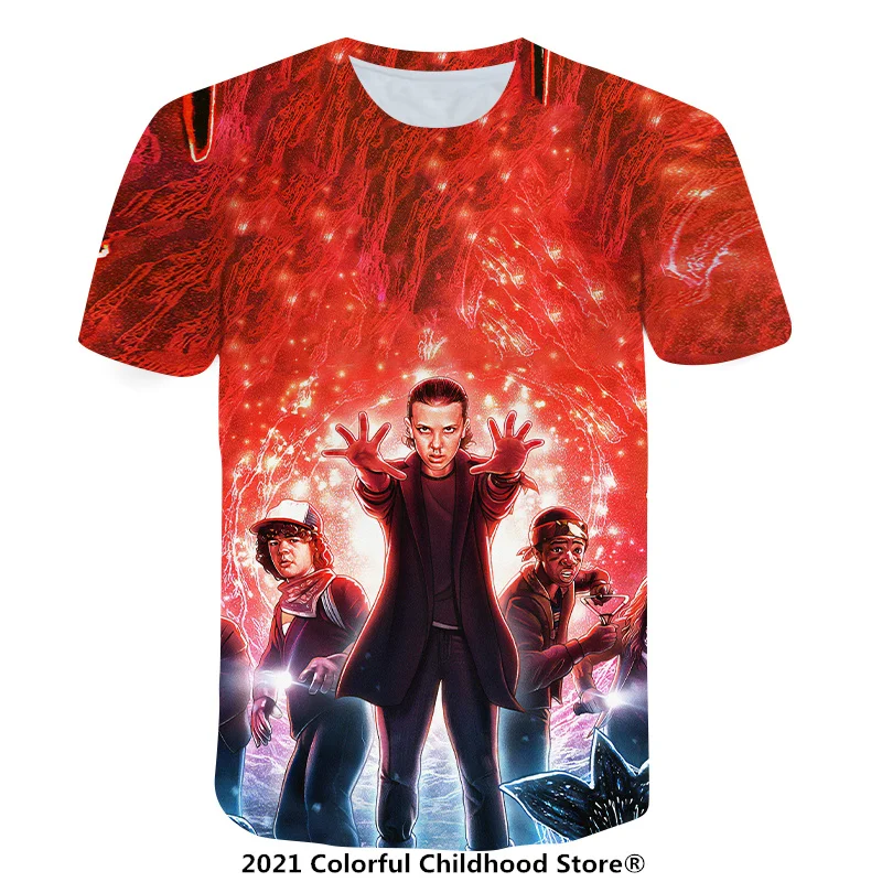 

Stranger Things T Shirt 3D Printed kids boys girls clothes Summer Short Sleeve T-shirts Tops 4-14T Short Sleeve Sweatshirt Zings