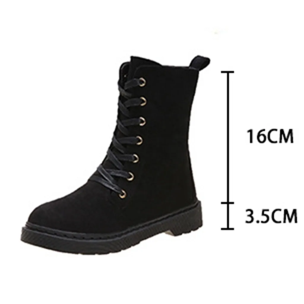 

Round Head Suede Winter Boots Female Shoes Mid-Calf Increase Boots Women Retro Bootie Strap Casual Botas Mujer 2019