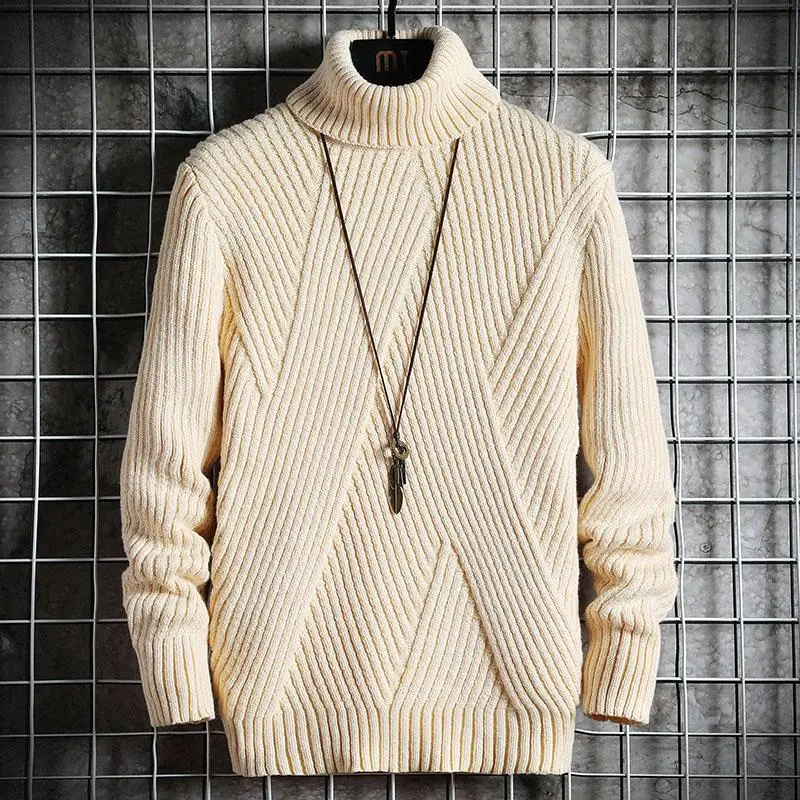 

Spring Autumn Men's Sweater Streetwear Japan Style Sweater Men Casual Harajuku Long sleeve Men's Clothing Turtelneck Sweater Men