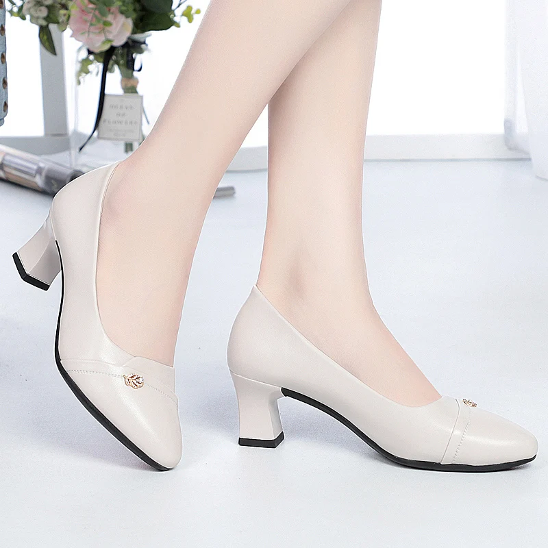 

New Women Pointed Toe Pumps Solid Color High Heels Shoes Women Concise Office Lady Daily Party Footwear Size 35-42